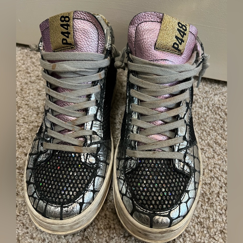 P448 Women’s Queens Glitter Mid-Top Sneakers